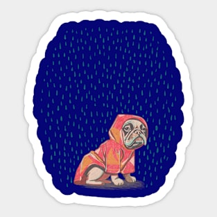 French Bulldog in a raincoat Sticker